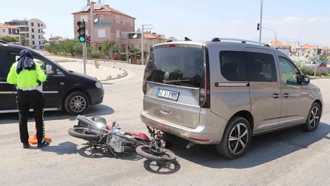 Karaman'da Motosiklet Kazası Meydana Geldi