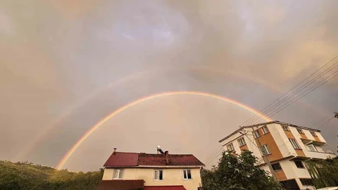 Sinop Türkeli'de Çift Gökkuşağı Görüntülendi