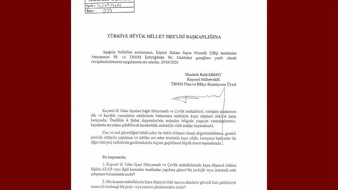 Kayseri'de Kaya Düşmesi Riski Meclise Taşındı