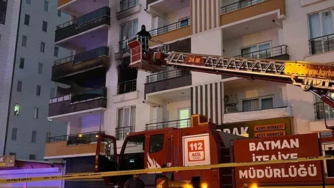 Batman'da Apartman Yangını