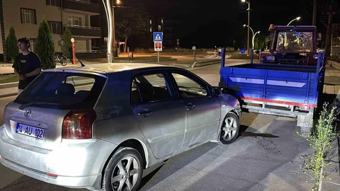 Bolu'da Kontrolden Çıkan Araç Kaza Yaptı