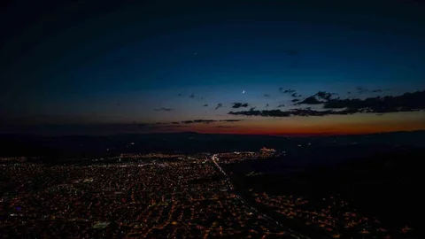 Kırıkkale'de Hilal ve Venüs Bir Arada Görüntülendi