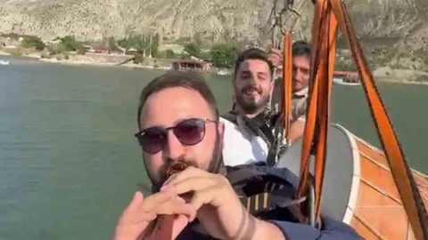 Erzurum'da Zipline Gösterisi