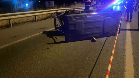 Kütahya'da Motosiklet Kazası