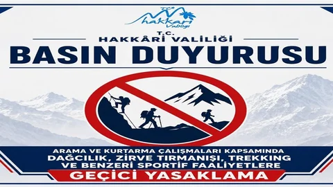 Hakkari'de Dağcılık Faaliyetleri Yasaklandı