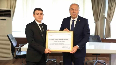 Alaca'da Jandarma Komutanına Fahri Hemşehrilik Beratı