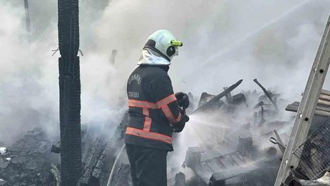 Çankırı'da Bahçede Yangın Çıktı