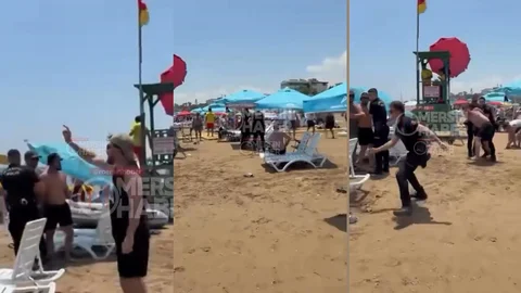 Kızkalesi Sahilinde Hareketli Dakikalar: Kavgaya Müdahale Eden Ekiplere Bıçak Çekti! Gözaltına Alındı