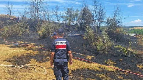 Bilecik'te Mezarlık Altında Yangın Çıktı