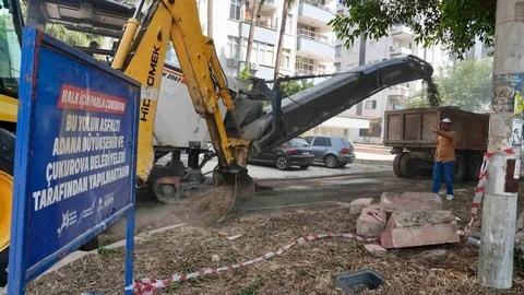 Çukurova'da Asfalt Çalışmaları Devam Ediyor