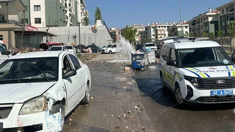 Adıyaman'da Yangın Hidrantı Devrildi