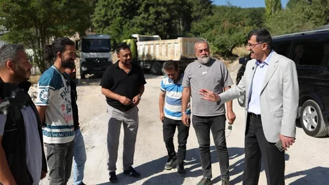 Kütahya'da Asfalt Çalışmaları İncelendi