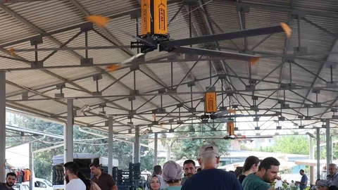 Adana'da Serinletici Vantilatörler Kuruldu