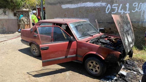 Nazilli'de Otomobil Yangını Oldu