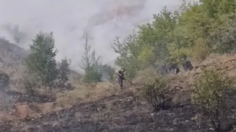 Çankırı'da Arazi Yangını Kontrol Altına Alındı