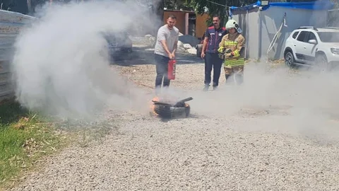 Hatay'da Yangın Eğitimi ve Tatbikatı Yapıldı