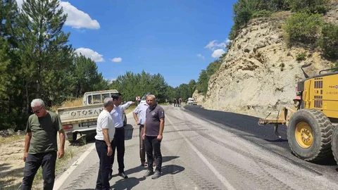 Şaphane'de Asfalt Çalışmaları Devam Ediyor