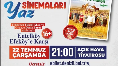 Denizli'de Yaz Sinemaları Etkinliği