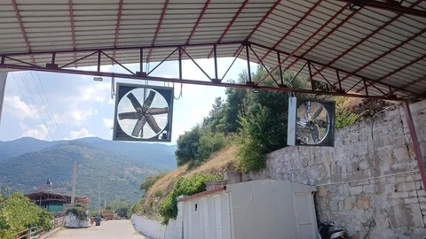Bozdoğan'da Serinletici Fan Montajı Yapılıyor