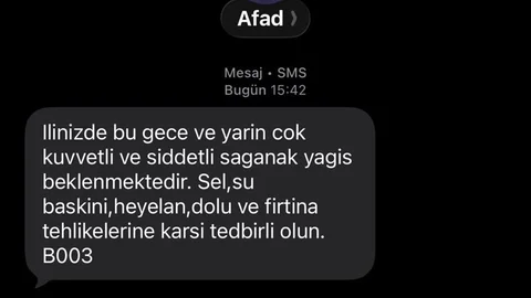 Sakarya'da Beklenen Yağış İçin Uyarı