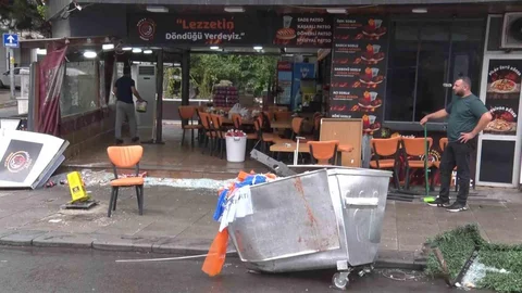 Maltepe’de Alkollü Sürücü Dükkanına Çarptı
