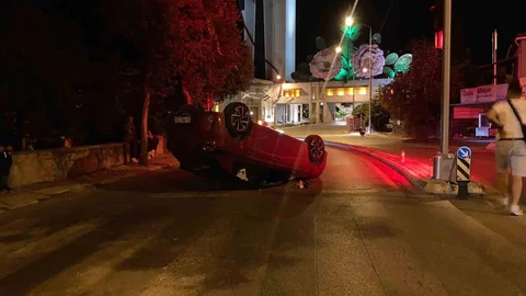 Isparta'da Ters Dönme Kazası