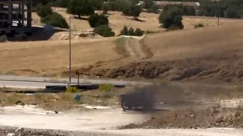 Elazığ'da Motosiklet Yangını