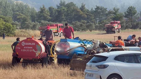 Muğla'da Tarım Arazisinde Yangın Çıktı