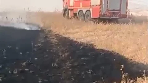 Batman'da Anız Yangını Kontrol Altına Alındı