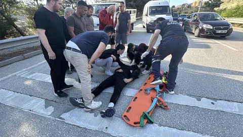 Karabük'te Motosiklet Devrildi