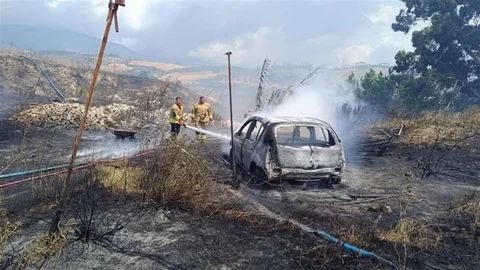 Hatay'da Bahçede Yangın Olayı