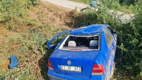Bilecik’te Takla Atan Otomobil Kazası