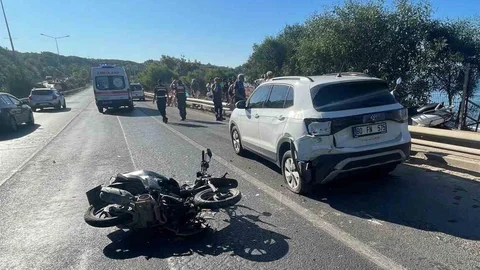 Alanya'da Motosiklet Kazası