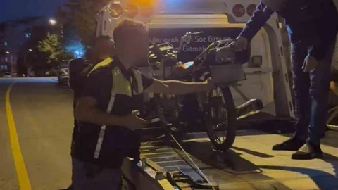 Kırşehir'de Sahte Plakalı Motosiklet Men Edildi