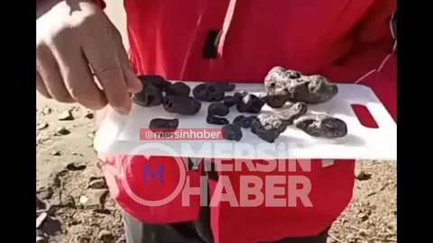 Mersin'de Göktaşı İddiası ve Taşlar Bulundu