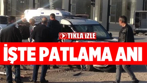Mersin'de Polis Bombalı Saldırı Anı.. İşte Patlama Anı 