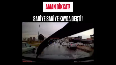 Mersin'de Zincirleme Trafik Kazası Görüntülendi