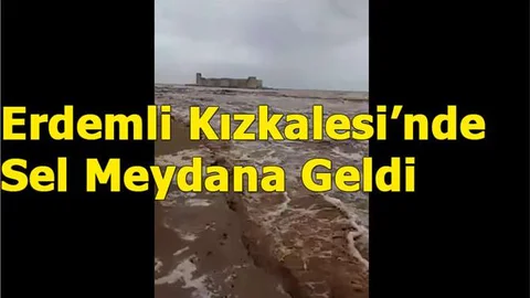 Erdemli Kızkalesi'nde Sel Meydana Geldi