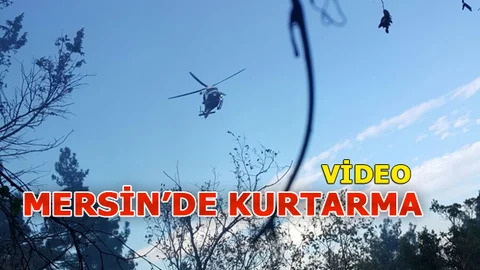 Mersin'de Kurtarma Videosu, Helikopterle Kurtardılar