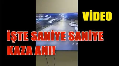 İşte Saniye Saniye, Kaza Anı! Mersin'de Akşam Saatlerinde Meydana Gelen Kaza