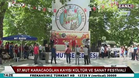 Canlı Yayın: 57.Mut Karacaoğlan Kayısı Kültür ve Sanat Festivali