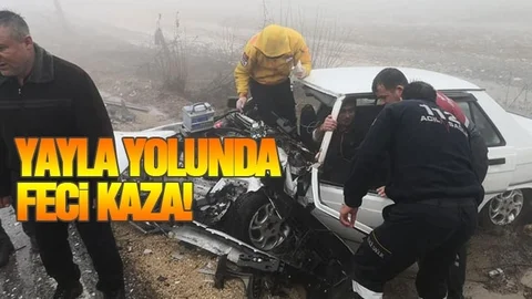 Yayla Yolunda Feci Kaza!