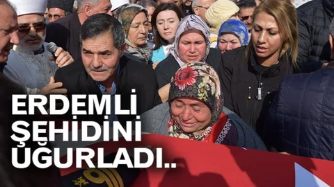 Erdemli Şehidini Uğurladı