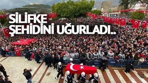 Silifke Şehidini Uğurladı