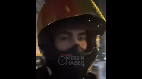 Mersin'de Şiddetli Yağmurda Kurye Uyarısı