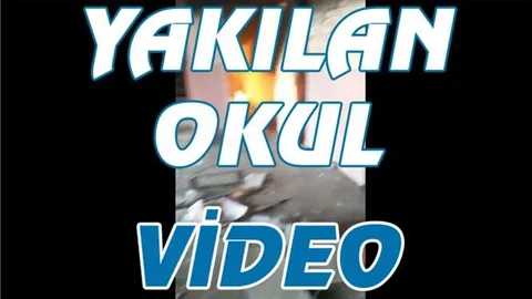 İşte Mersin Tarsus'ta yakılan okuldan görüntüler video