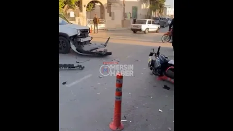 Toroslar'da Otomobil-Motosiklet Kazası