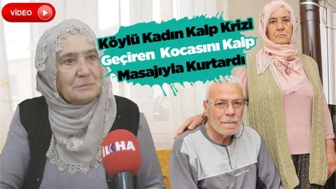 Kalp krizi geçiren kocasını kalp masajıyla kurtardı