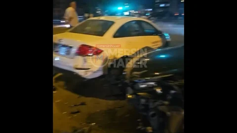 Toroslar'da Gece Trafik Kazası Oldu