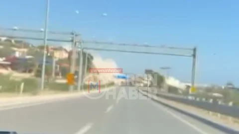 Mersin'de Otoyol Bağlantı Yolunda Patlatma Yapıldı